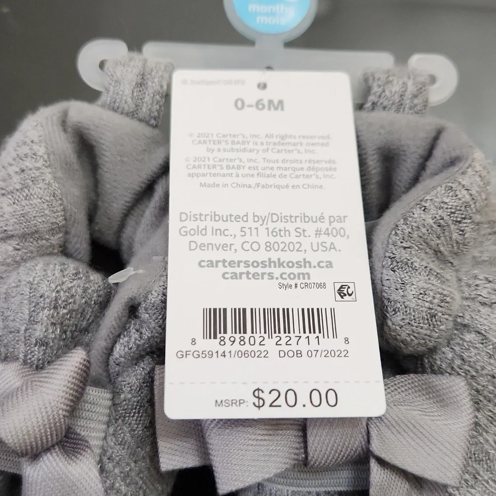 Carter's Baby booties unisex size 0-6 months New